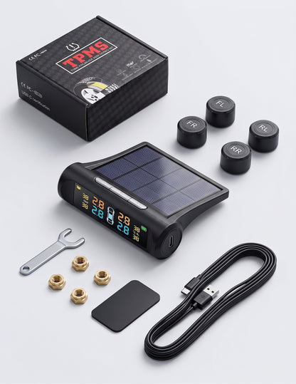 Medidor Presión Llantas Carga solar